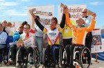 El podio de la Handbike, conformado por Joel Jeannot, Rafael Wilk y Vico Merklein, podría ser el mismo de Londres 2012.
