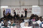 Una representación de colegios de Lanzarote y La Graciosa participan en el VI Foro Insular de la Infancia celebrado este viernes en Uga.